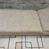 Daybed, vintage 1970s chaise longue with headrest.
