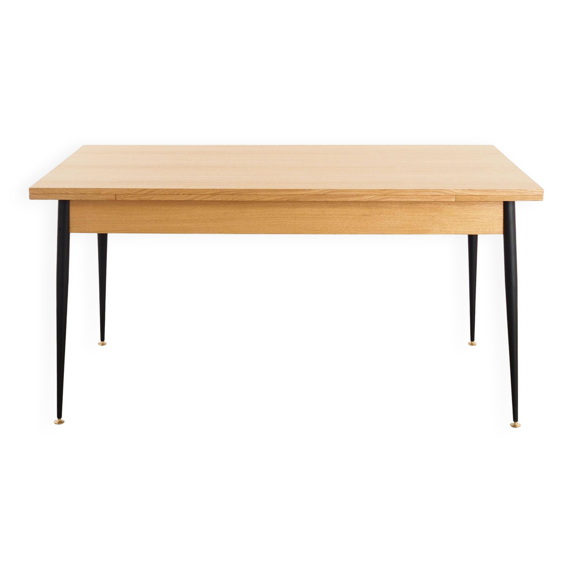 Oak folding table, Italian design, 1980s, manufacture: Italy
