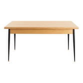 Table pliante en chêne, design italien, années 1980, fabrication : Italie