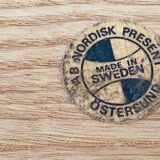 Solid wood bowl/plateau – vintage Scandinavian design – Sweden