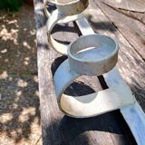 Wall door in industrial style metal.