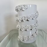 White slip ceramic vase, Italy, 1980s