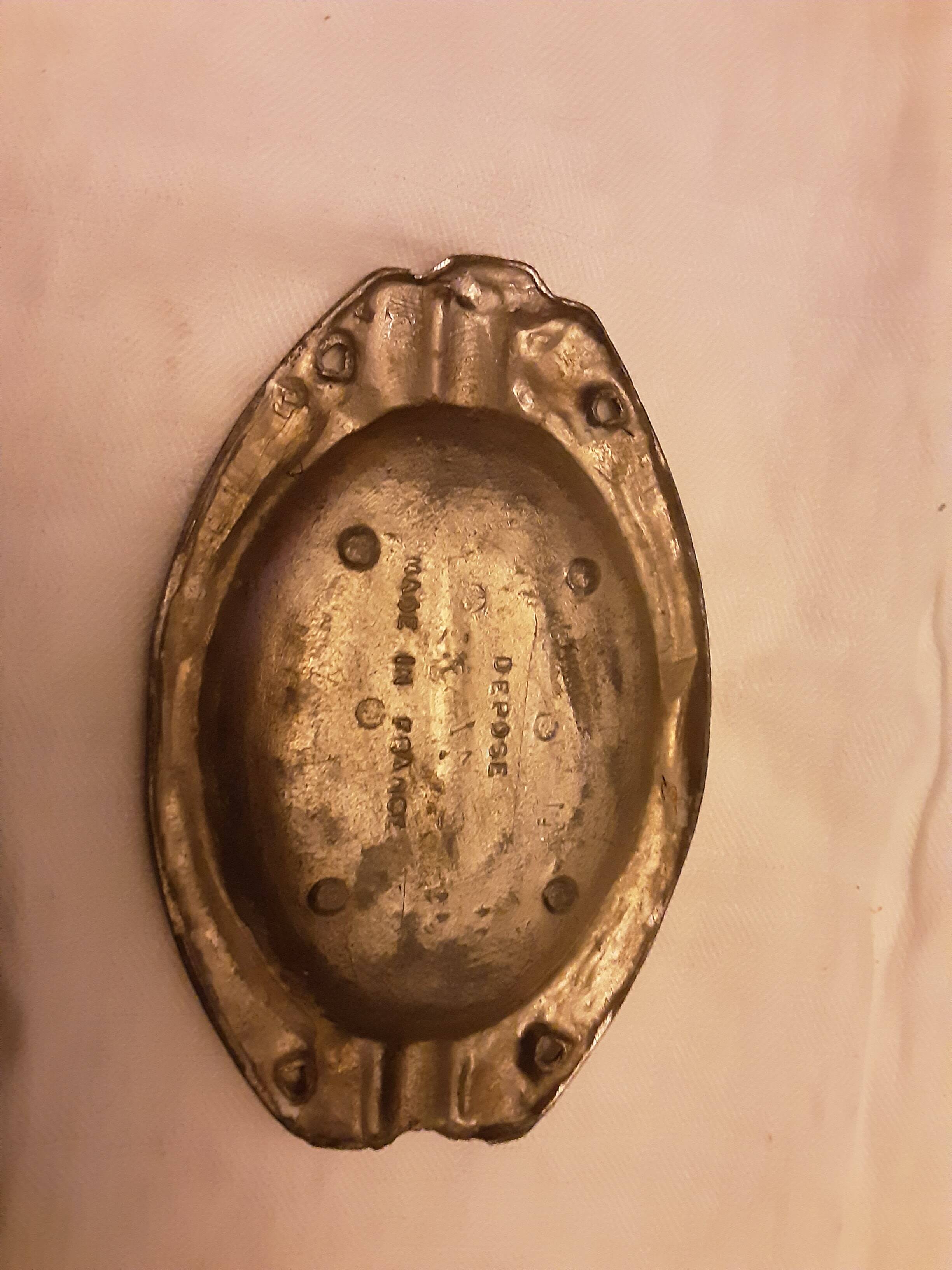 Art deco metal ashtray, cicada provence