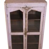 Armoire vitrine en teck birman ancien