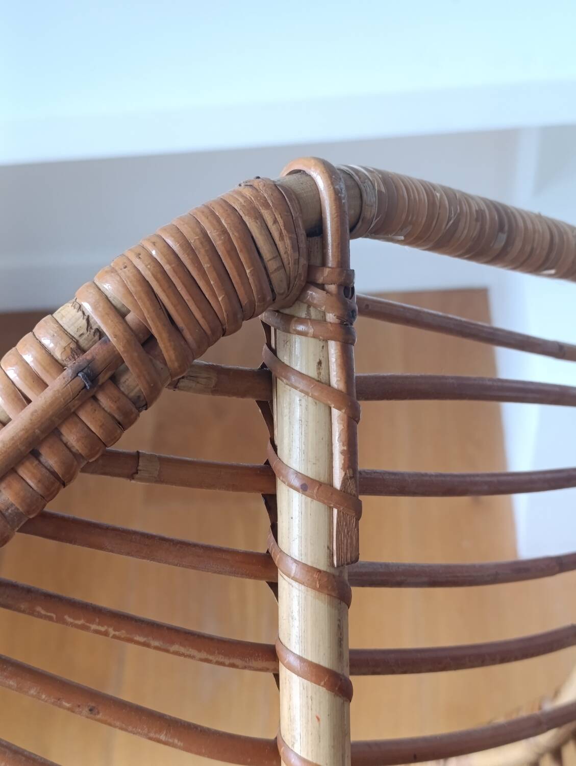 Rattan armchair circa 1960