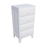 Chest of drawers 4 drawers feet compass white