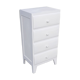 Chest of drawers 4 drawers feet compass white