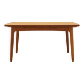 Table en teck, design danois, années 1970, fabriquée au Danemark