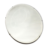 Beveled oval mirror