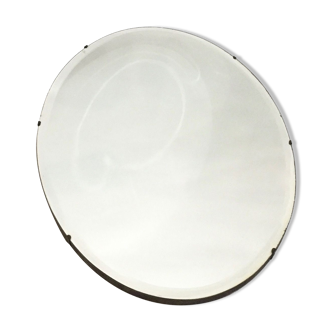 Beveled oval mirror