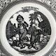 Box of 6 dessert plates in Gien earthenware, "the language of flowers"
