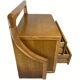 Danish scandinavian oak curved free form night stands or side tables, 1970s