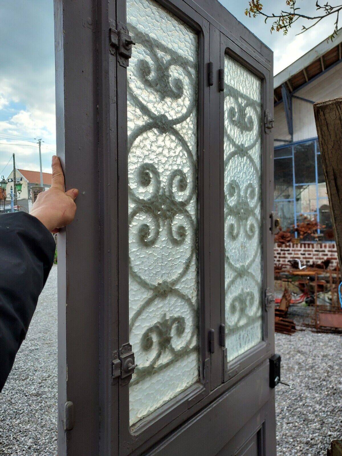 oak glass front door