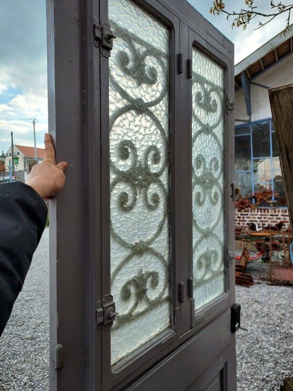porte d'entrée vitrée en chêne