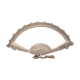 Patinated brass fan mirror, table mirror, courtesy mirror, beveled mirror, mirror to be installed
