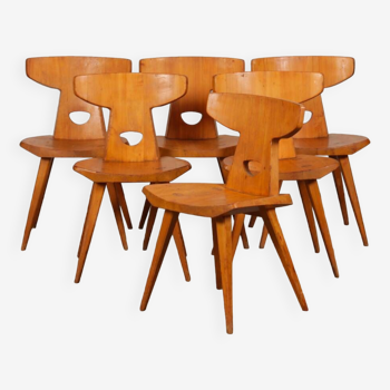 Suite de 6 chaises par Jacob Kielland-Brandt pour I. Christiansen, 1960