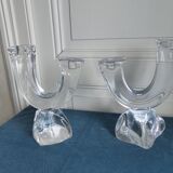 Two Daum France crystal chandeliers