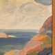 Original Swedish Oil on Canvas – “Coast” by Weronica – Dated 1980 – Vintage