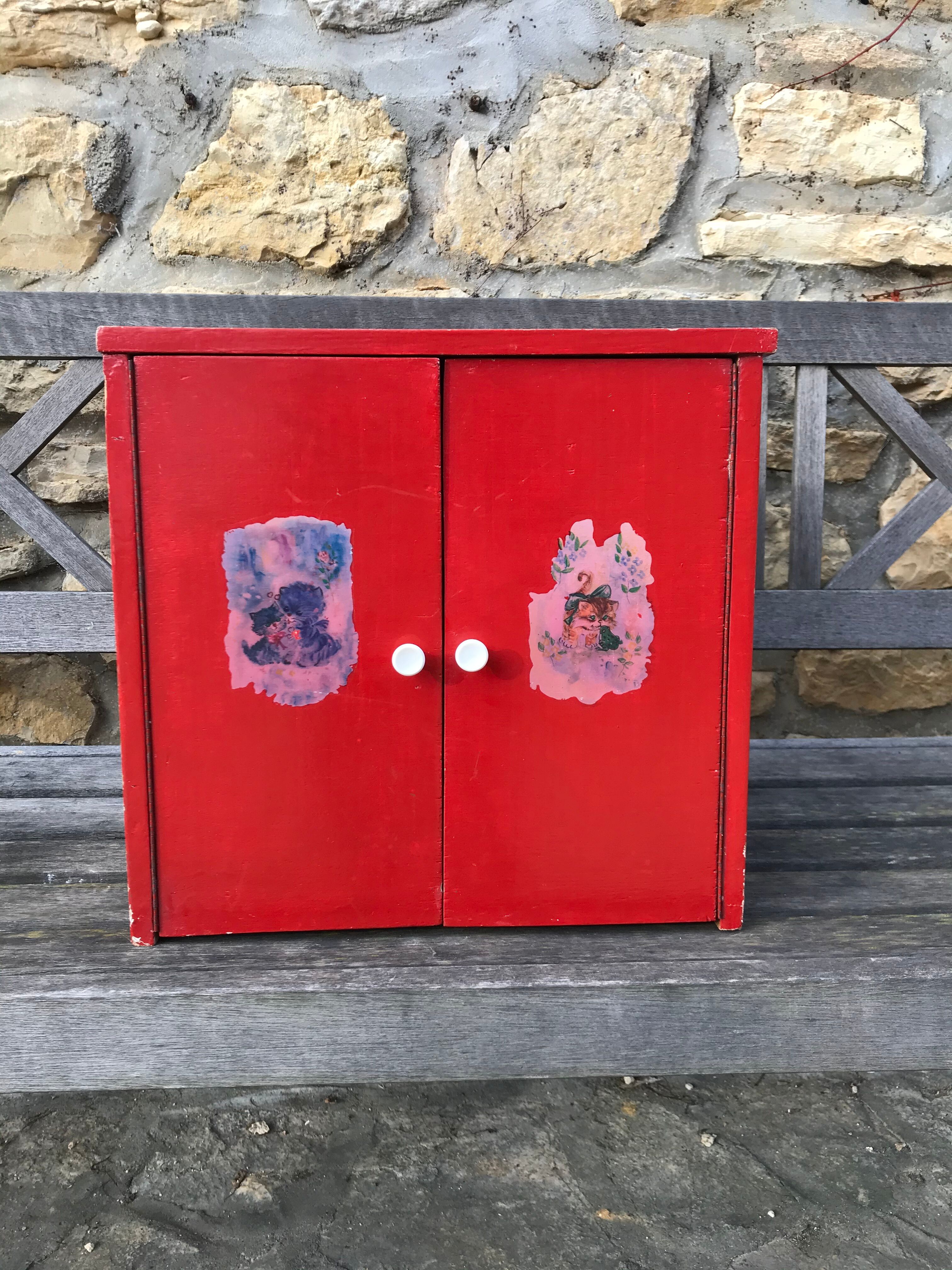 Doll clothes cabinet- Vintage toy