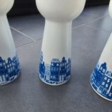4 vintage Dutch vases for hyacinths