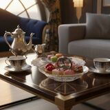 Mendiant Platter - Art Nouveau - Early 20th century - Pressed glass - Must-have