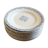 Lot 12 flat plates Iron Earth Blue Clairefontaine Greek
