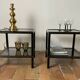 Paire de tables d’appoint vintage 70 Pierre Vandel