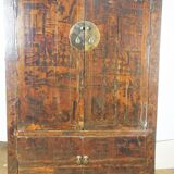 Armoire chinoise ancienne en bois patiné c57.094