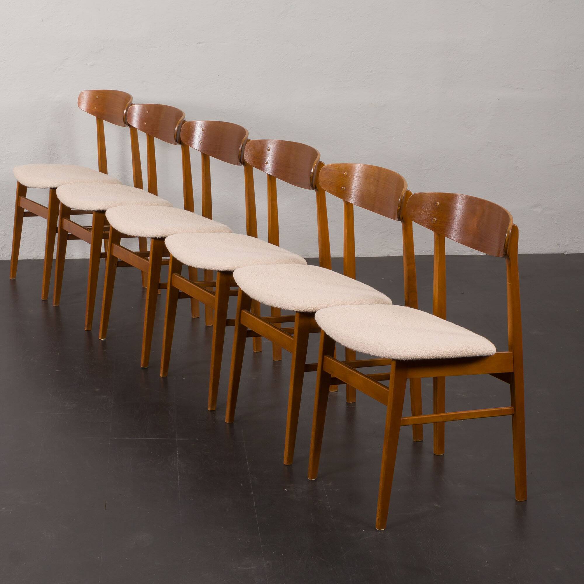 Danish vintage teak mid-century chairs by Farstrup, set of 6, Denmark, 1960s