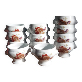 Pyrolux Lourioux porcelain soup bowls