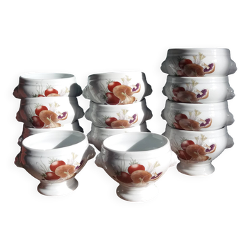 Pyrolux Lourioux porcelain soup bowls