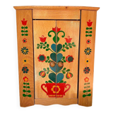 Vintage painted wooden doll cabinet