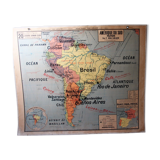 Old school map vidal lablache South America