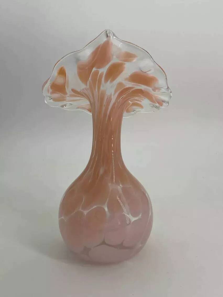 Vintage blown glass vase signed RGH (Römische Glashütte Linz)