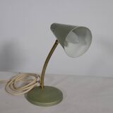 Lampe de bureau en métal vert du milieu du siècle, années 1950