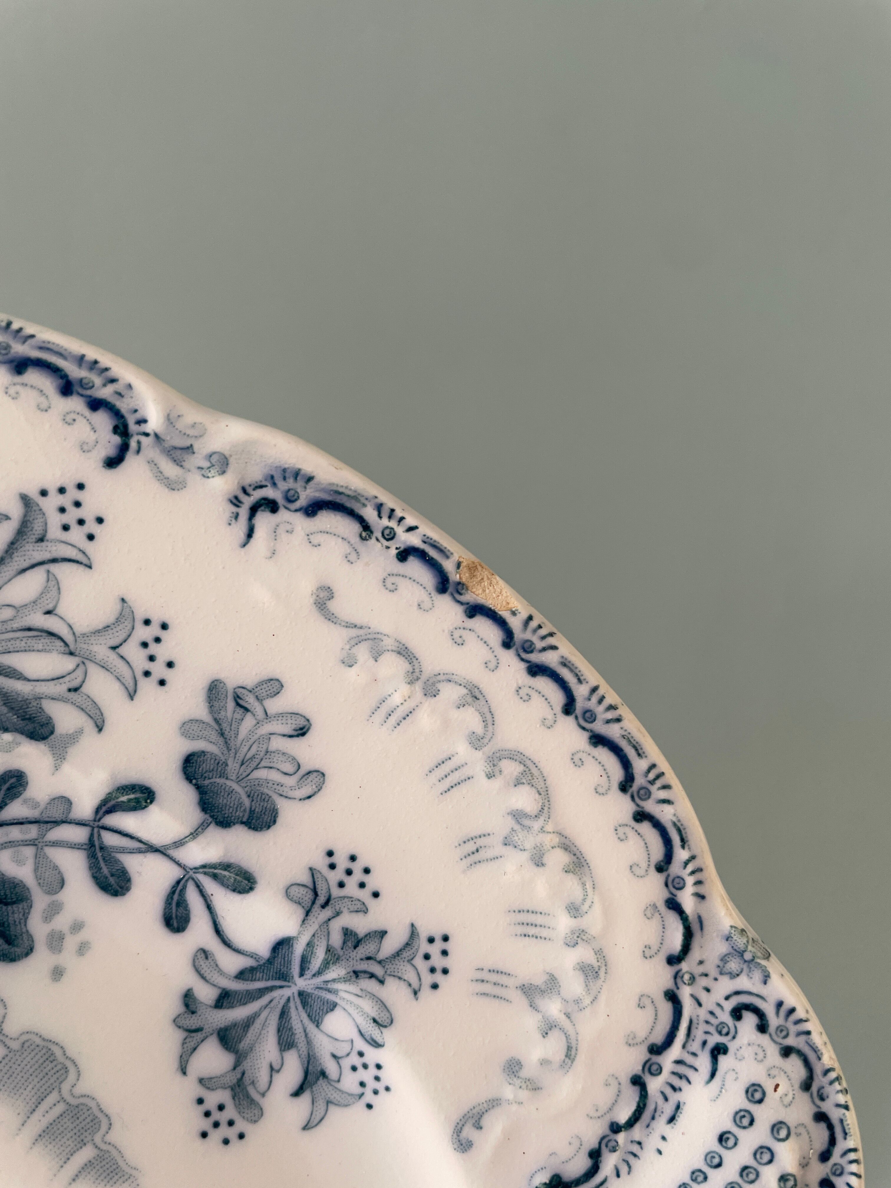 Set of 7 plates Terre de Fer XIXth mismatched