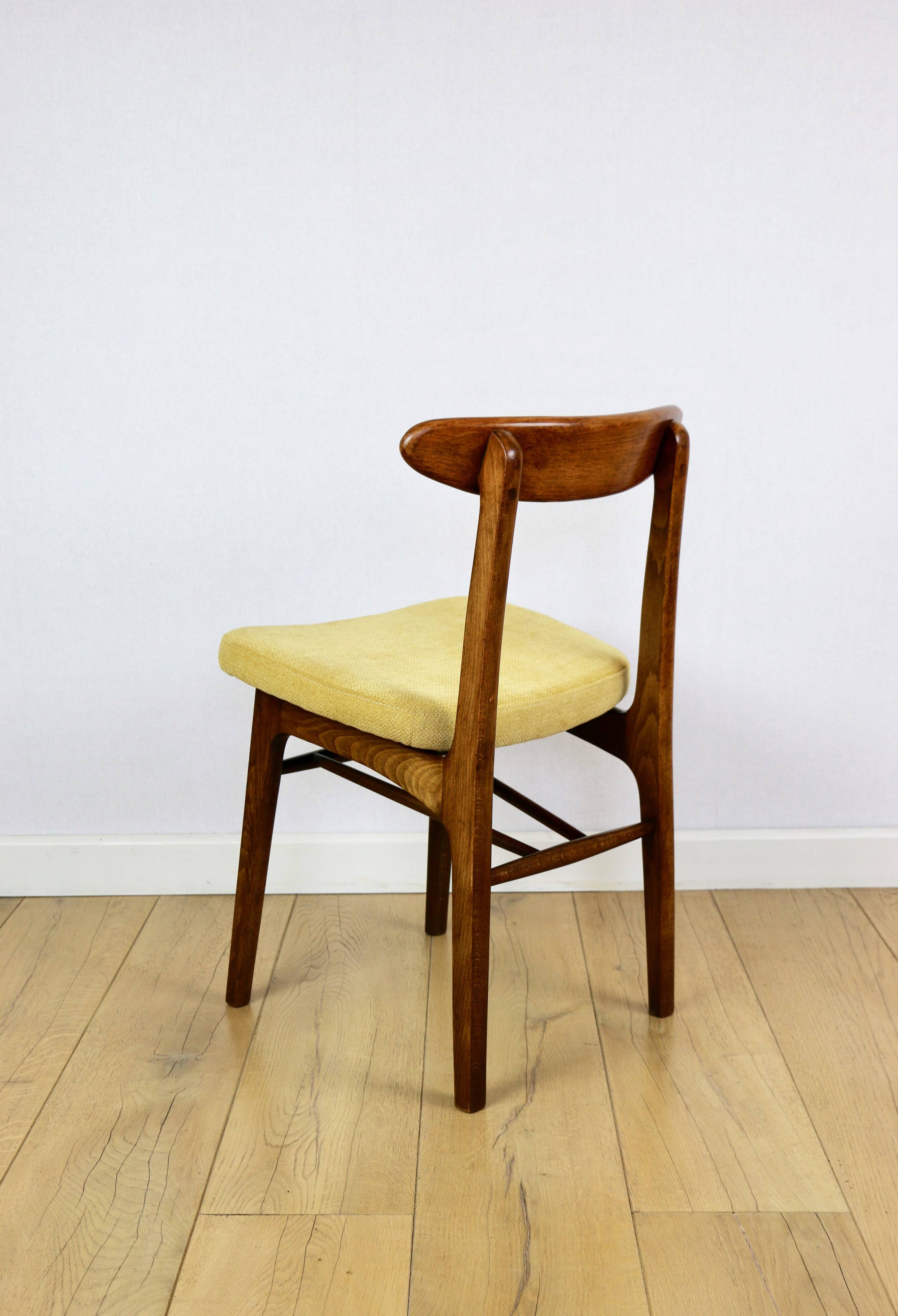 Vintage Hałas chairs yellow vintage - set of 2