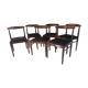 Suite of 6 chairs in Teck Denmark K.S vintage 1960
