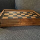 Jeu de jacquet backgammon ancien en bois