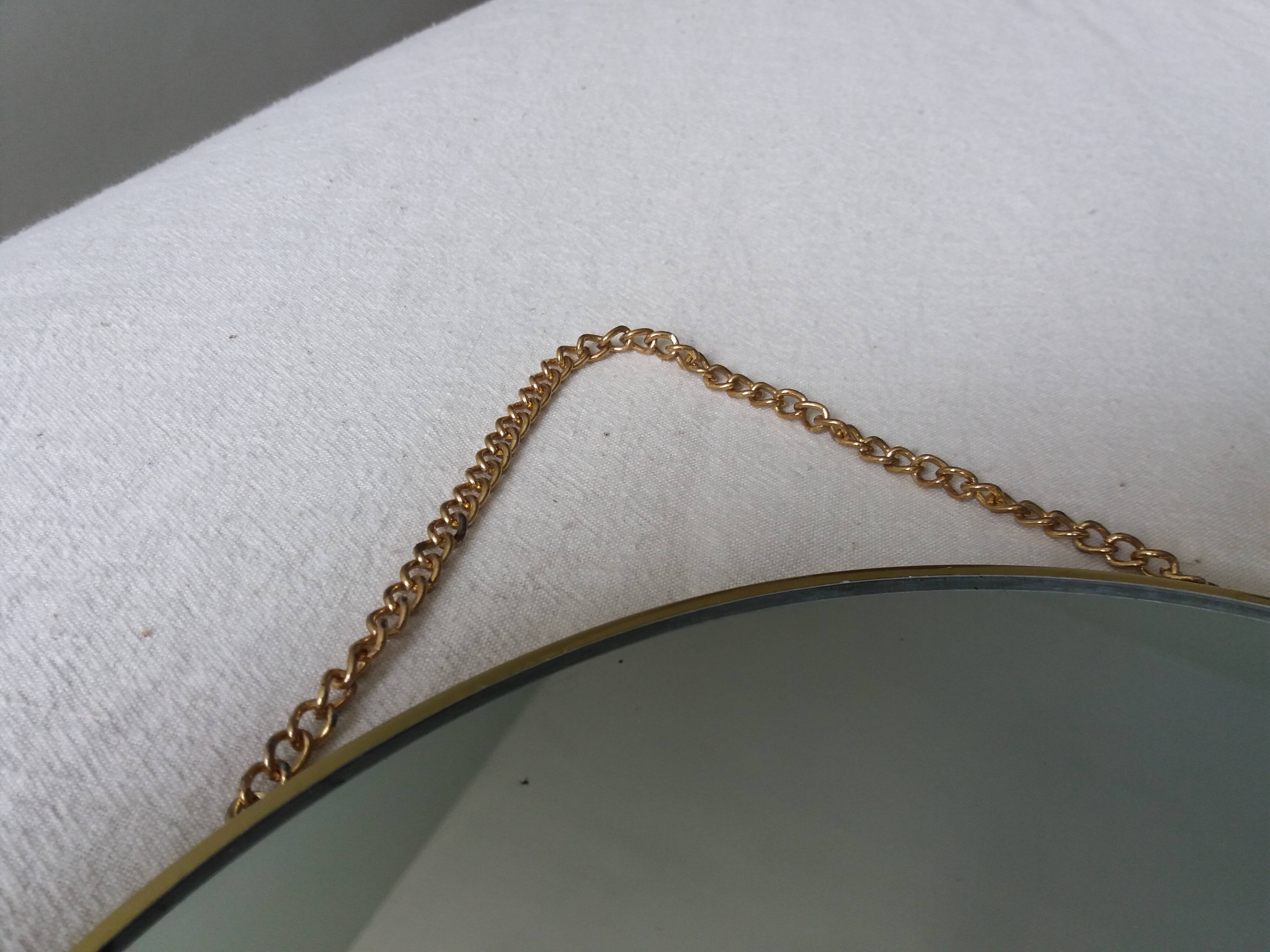 3 miroirs ronds métal doré, diametre 35, 30 et 20 cm