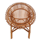 Vintage rattan armchair 1960