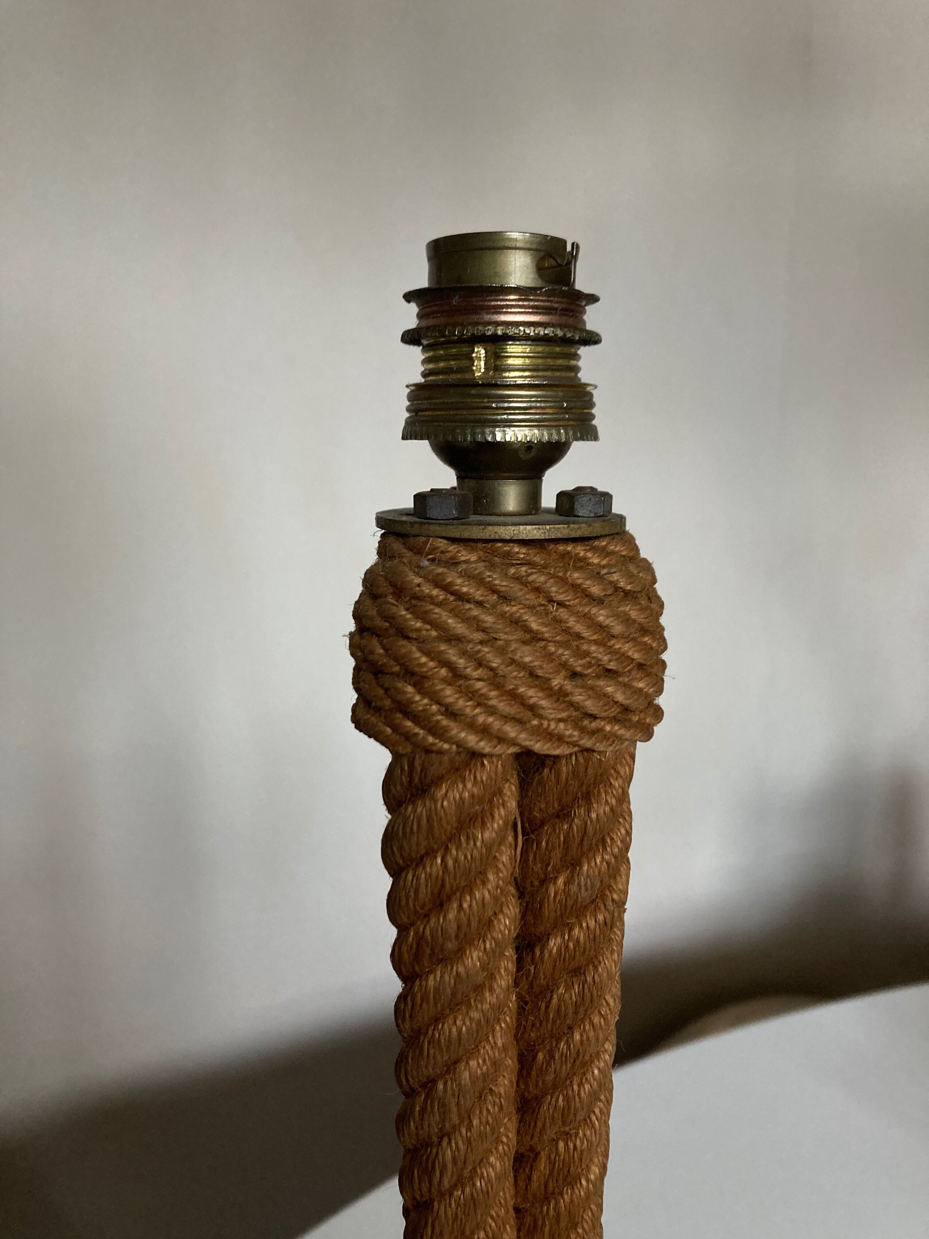 Living room lamp in braided rope 1950 Riviera