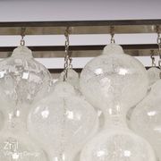 Lampe suspendue Tulipan avec 162 éléments en verre, Autriche années 1960 | Objet unique