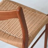 Arne Wahl Iversen set of six dining chairs in teak Glyngore Denmark 1960
