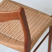 Arne Wahl Iversen set of six dining chairs in teak Glyngore Denmark 1960