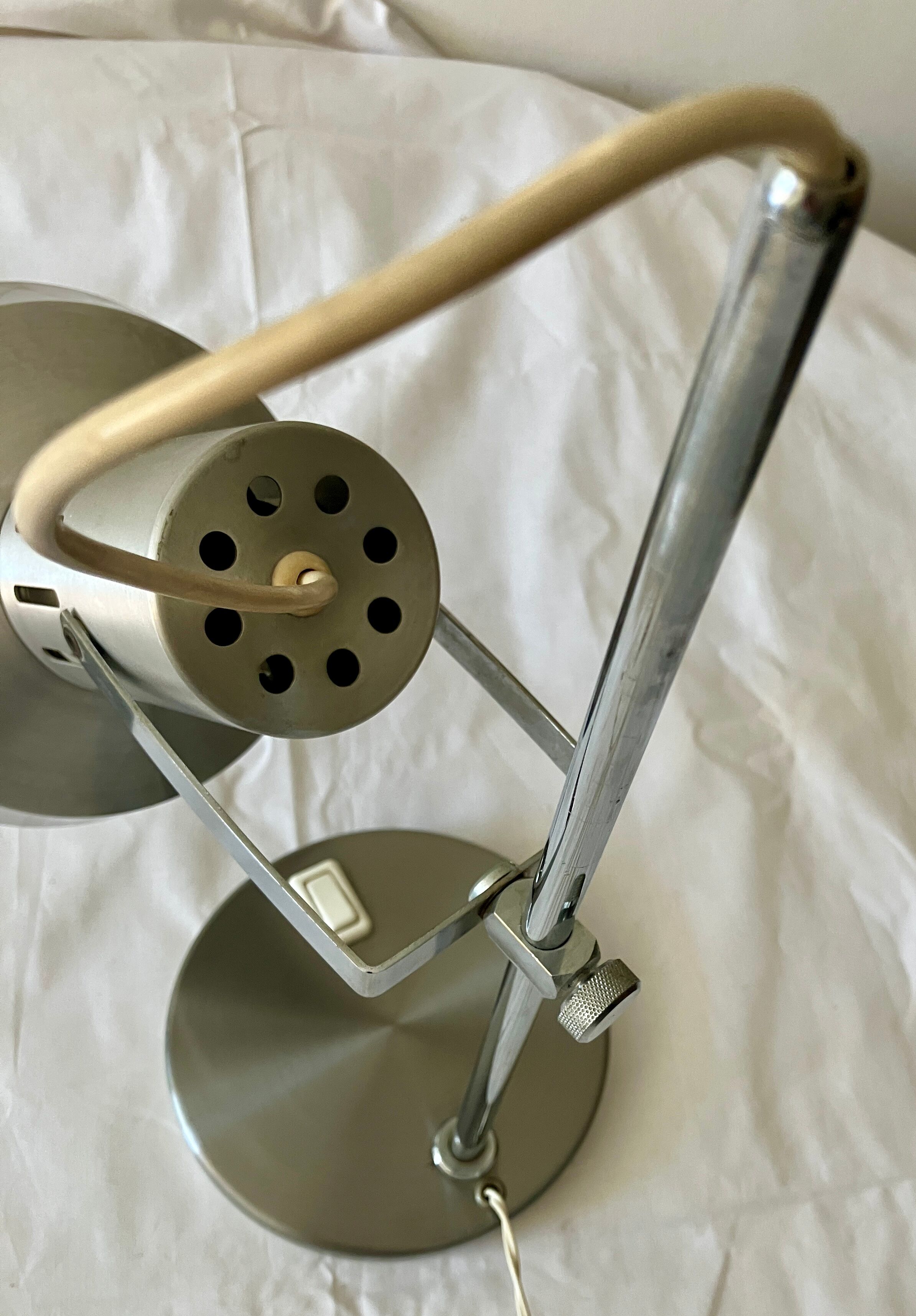 Lampe de bureau alu/acier années 70