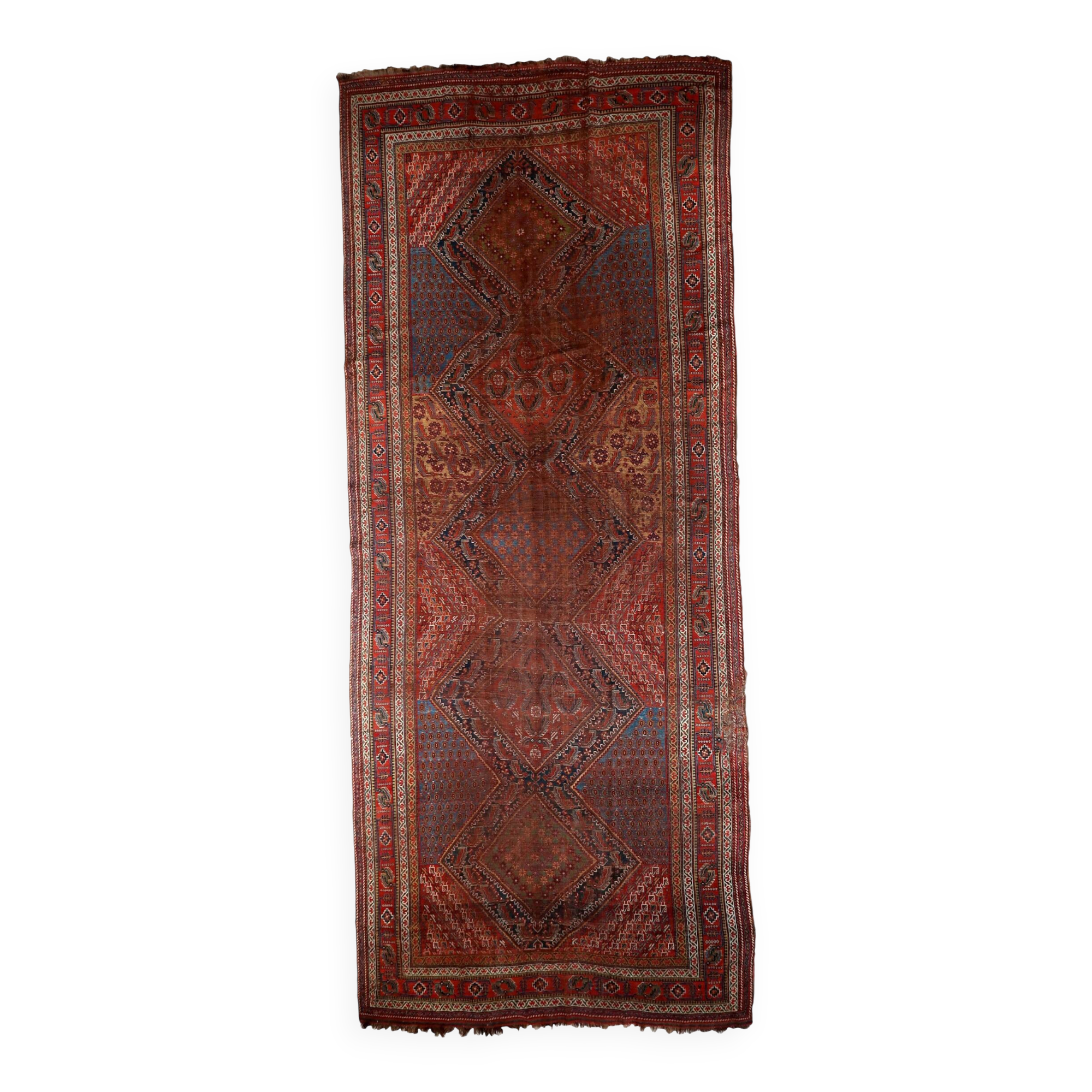 Tapis ancien fait main Khamseh 210cm x 507cm - 1C994