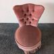 Pink velvet fireside chair