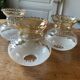 3 glass chandelier shades, antique, vintage