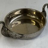 Art Deco silver-plated metal pocket emptier with swan decor